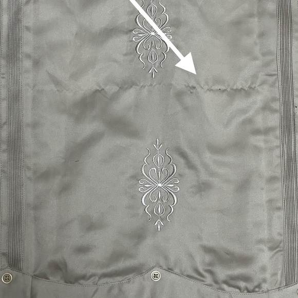 El General Men's 3XL Western Shirt Tan Beige Short Sleeve Shiny Button New NWD - Picture 10 of 14